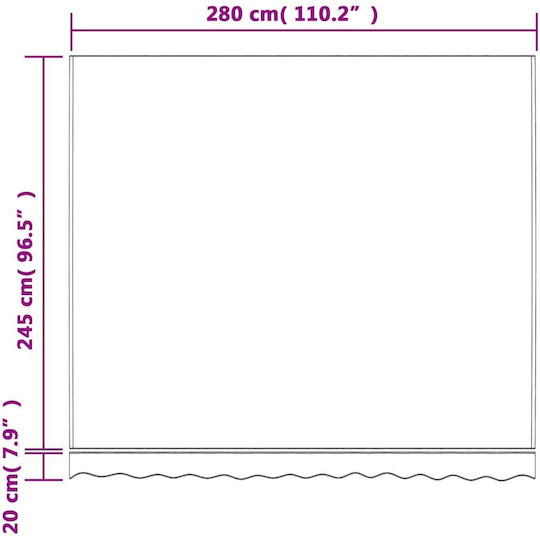 vidaXL Markisenstoff Rot mit PU-Beschichtung 2.5x3m