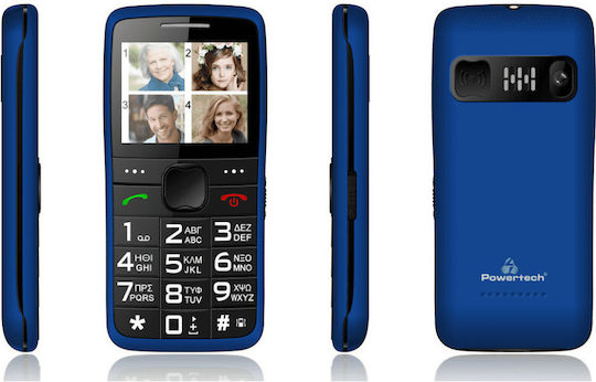 Powertech Sentry Eco Dual-SIM Handy mit Großen Tasten Blau