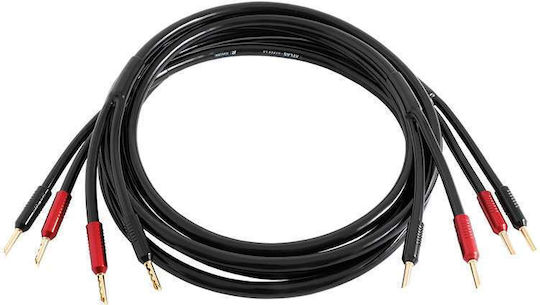 Atlas Cables Hyper Achromatic Lautsprecherkabel 2x Banane - 2x Banane 3m (17510)
