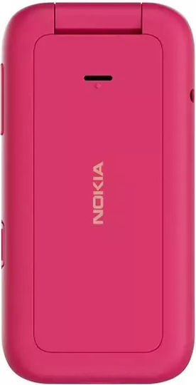 Nokia 2660 Flip Dual SIM (48/128MB) Κινητό με Κουμπιά (Ελληνικό Μενού) Ροζ