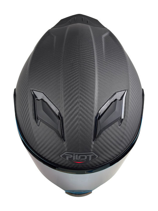 Pilot Stealth Motorcycle Helmet Full Face ECE 22.06 1380gr with Sunvisor