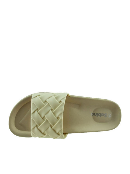 Women's Flat Sandals in Beige Color