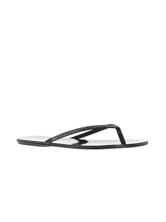 Pedro Garcia Leather Women's Flat Sandals in Black Color