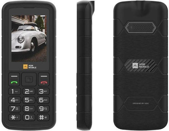 AGM M9 Dual SIM Ανθεκτικό Κινητό με Μεγάλα Κουμπιά (Ελληνικό) Μαύρο