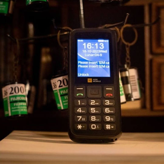 AGM M9 Dual SIM Ανθεκτικό Κινητό με Μεγάλα Κουμπιά (Ελληνικό) Μαύρο