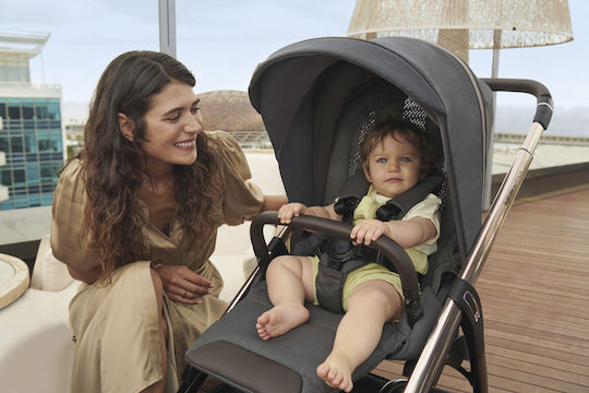 Inglesina Electa Ρυθμιζόμενο Καρότσι Μωρού Silver Black / Union Grey