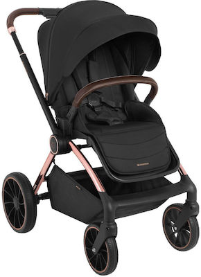 Kikka Boo Kara Verstellbar 2 in 1 Baby Kinderwagen Geeignet für Neugeborene Black 10.1kg