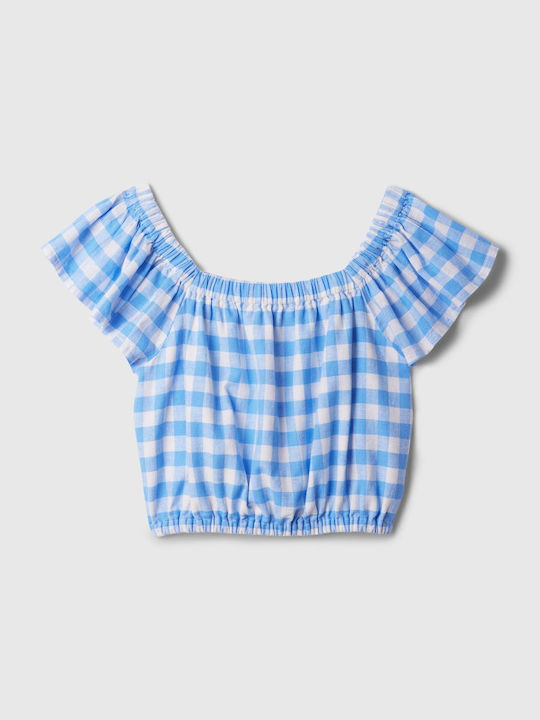 GAP Kids Blouse Short Sleeve Blue