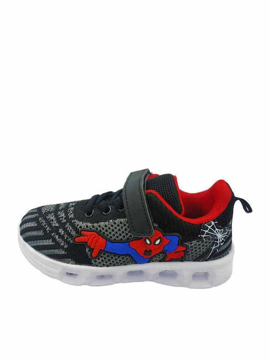 Παιδικά Sneakers με Σκρατς & Φωτάκια Μαύρα