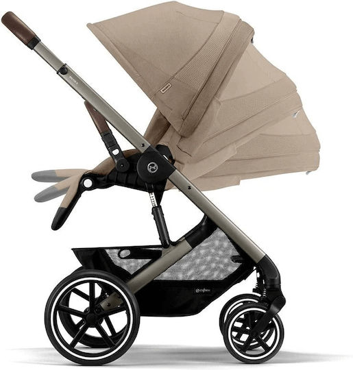 Cybex Balios S Lux Ρυθμιζόμενο Καρότσι Μωρού Kατάλληλο για Nεογέννητο Almond Beige 11.7kg