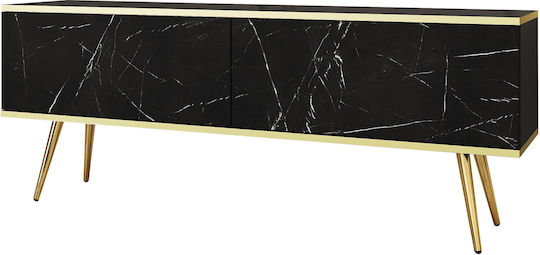 Polihome Loro I Furniture Leg made of Metal in Gold Color 3x23cm 4pcs