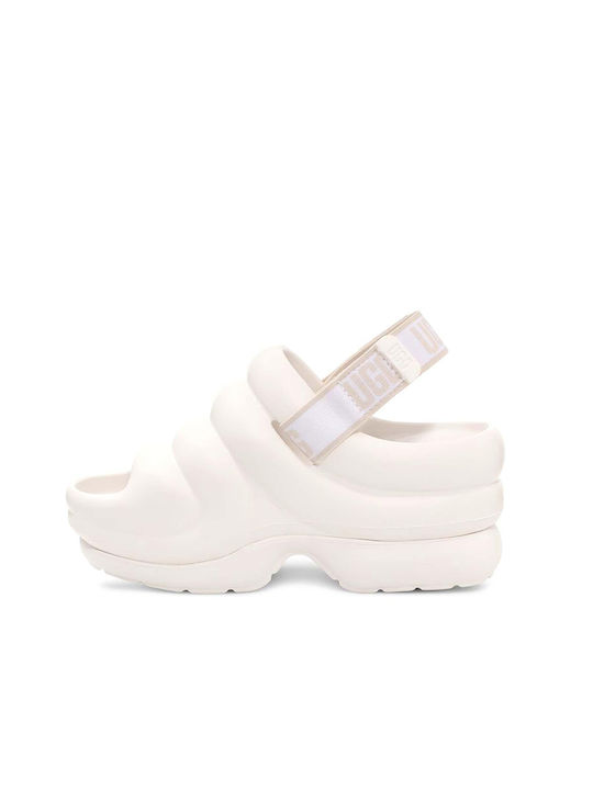Ugg Australia Yeah Damen Flache Sandalen Flatforms in Weiß Farbe