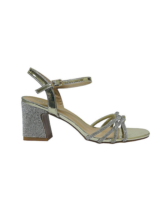 Women's Sandals with Strass Silver