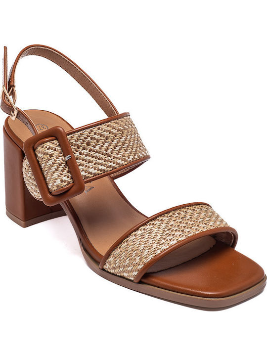 Damen Sandalen in Tabac Braun Farbe