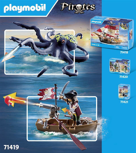 Playmobil Pirates Battle With The Giant Octopus for 4-10 years old