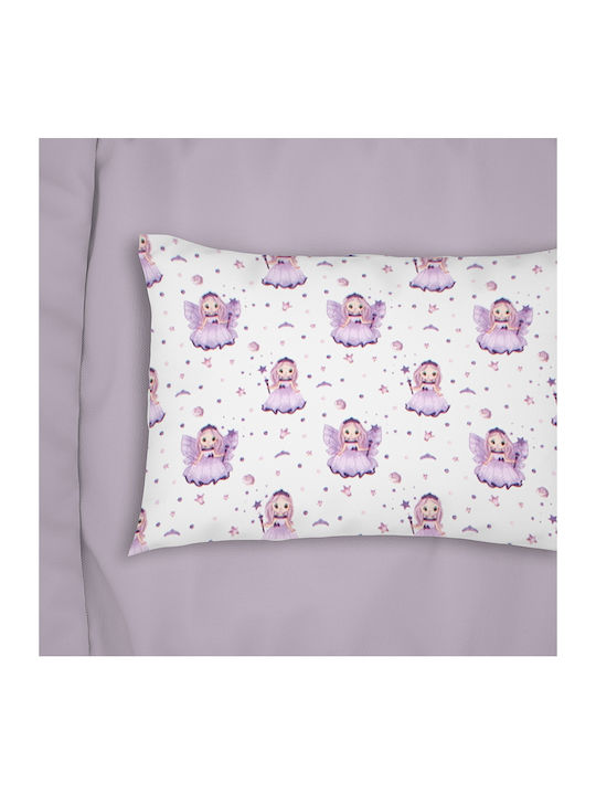 Dimcol Bebe Baby-Kissenbezug White-Lilac 35x45cm