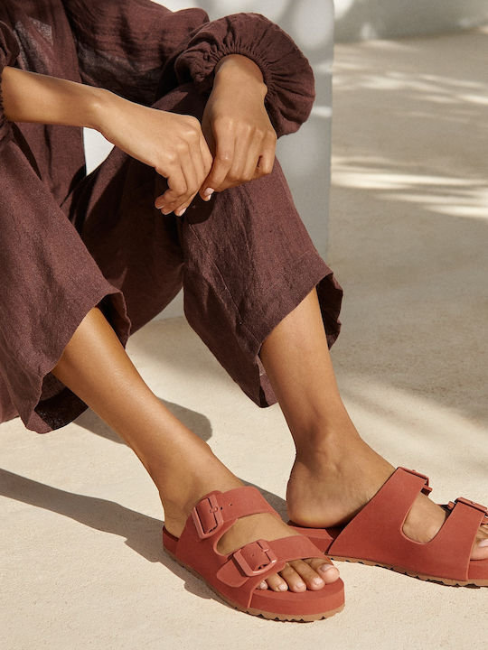 Manebi Synthetic Leather Women's Sandals Orange