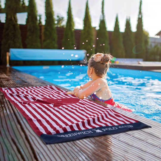 Greenwich Polo Club Kids Beach Towel Red Sharks 140x70cm