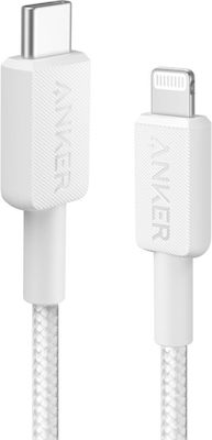 Anker USB-C to Lightning Cable Λευκό 1.8m (A81B6G21)