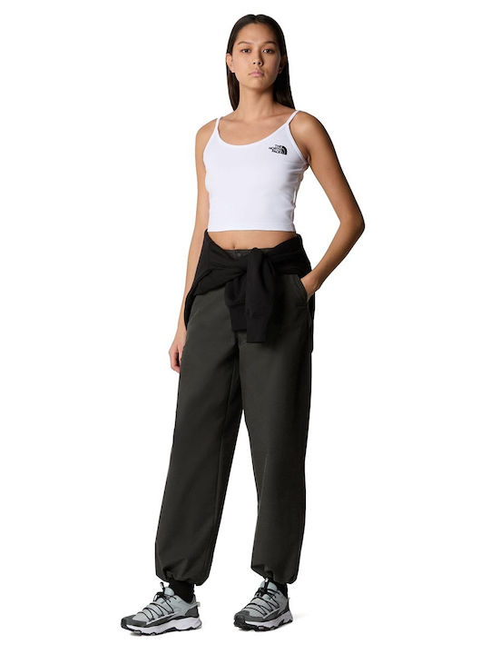 Sommerlich Damen Baumwolle Bluse Spaghetti-Träger Weiß