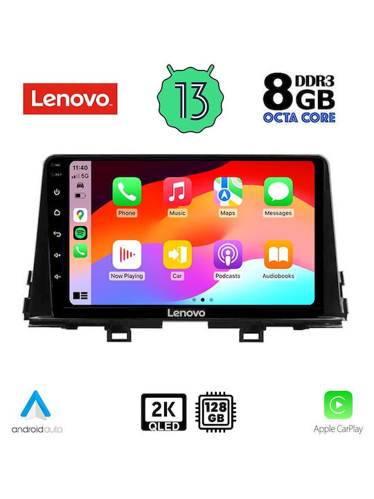 Lenovo Sistem Audio Auto pentru Kia Picanto 2021> (Bluetooth/USB/AUX/WiFi/GPS/Apple-Carplay/Android-Auto) cu Ecran Tactil 9"