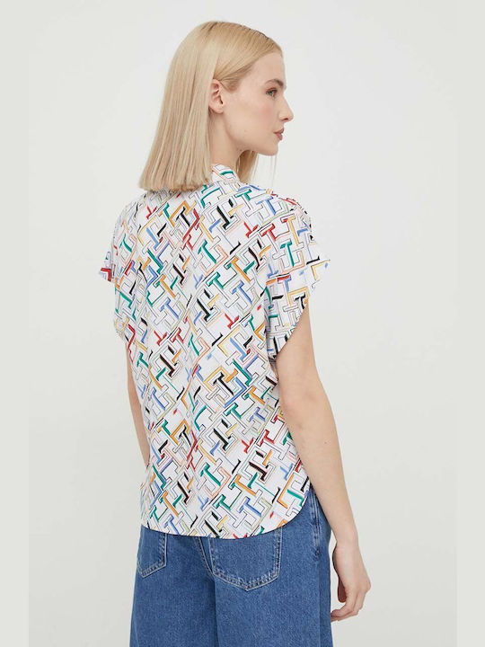 Tommy Hilfiger Women's Summer Blouse Short Sleeve Multicolour