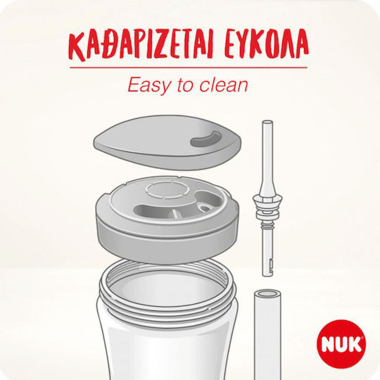 Nuk Παιδικό Ποτηράκι Action Cup από Σιλικόνη Μπλε 230ml για 12m+