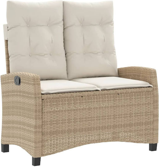 Garten- und Outdoor-Möbelsets 2 Stück Beige mit Kissen