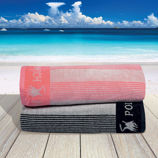 Greenwich Polo Club Beach Towel Cotton Ecru 170x90cm.