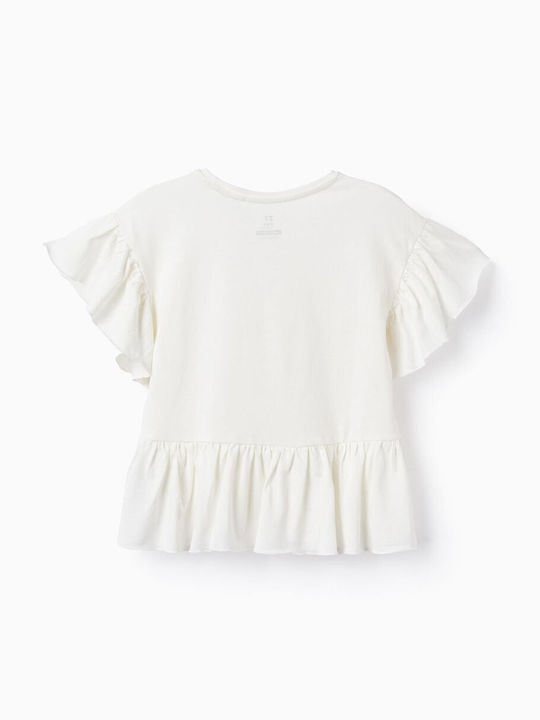 Zippy Kids Blouse Short Sleeve White