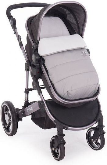 Kikka Boo Classic Universal Waterproof Stroller Footmuff with Fleece Lining 85x45cm Dark Grey