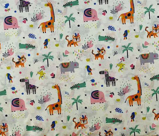 Dimcol Baby Bettbezug Bebe White-Multi 120x160cm.