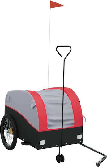 Vidaxl Bicycle Trailer Black Red 45 Kg Iron