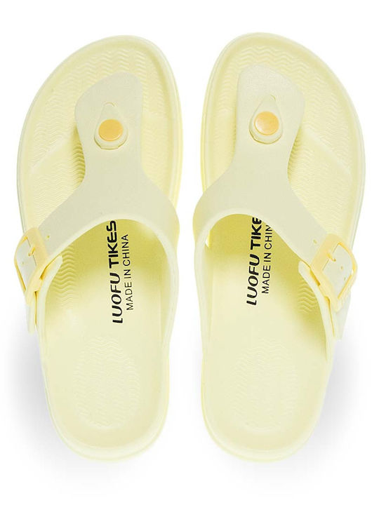 Women's Flip Flops Style in Yellow Color