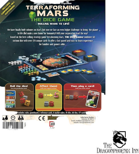 Board Game Terraforming Mars for 1-4 Players 14+ Years Old (EN) Dice