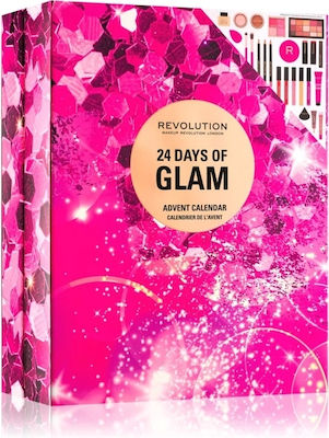 Revolution Beauty Glam Σετ Μακιγιάζ Advent Calendar για Πρόσωπο, Μάτια, Χείλη & Φρύδια