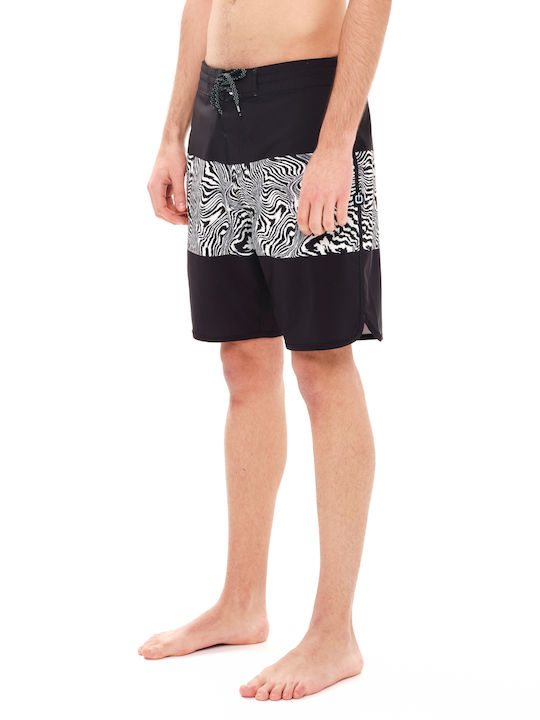 Emerson Men's Swimwear Bermuda Black with Patterns