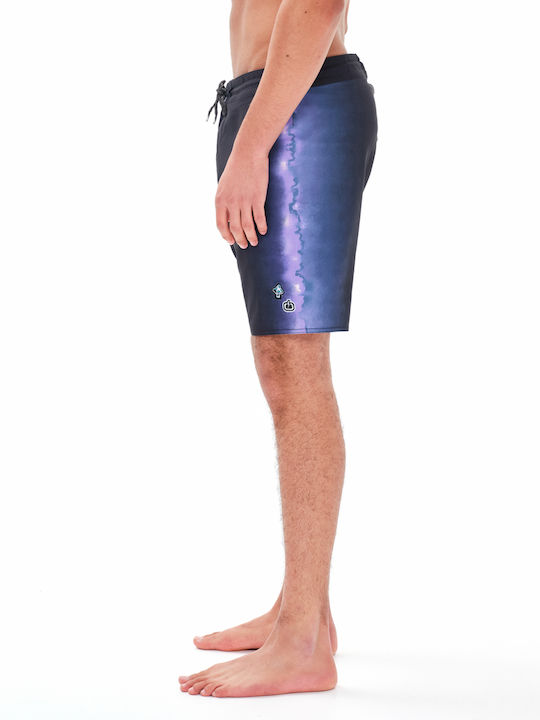 Men's Swimwear Bermuda Black with Patterns