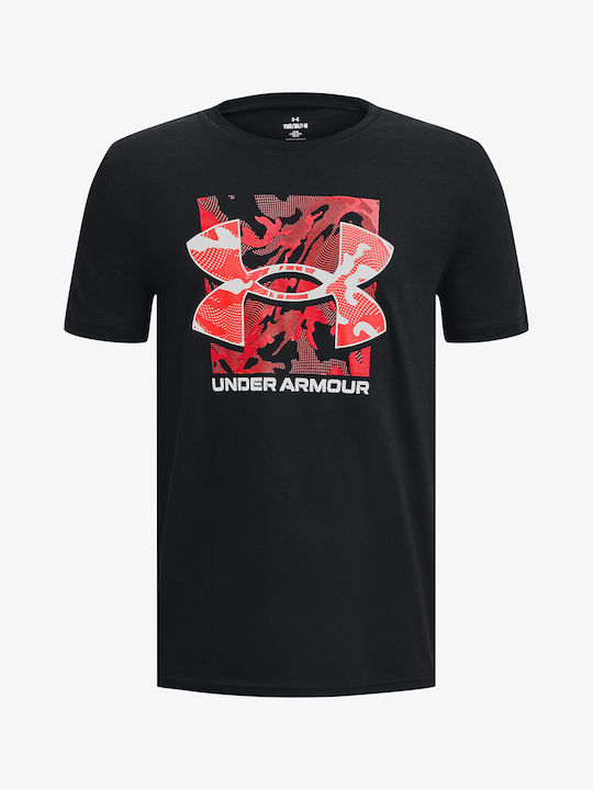 Under Armour Παιδικό T-shirt Κοντομάνικο ΜΑΥΡΟ