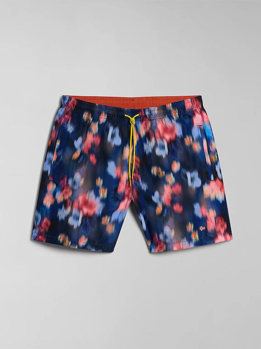 Vinuvik Men's Swimwear Shorts Darkblue Floral