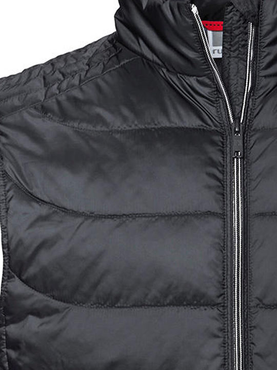 Russell Europe Ärmellos Herren Jacke Puffer Wasserdicht Schwarz