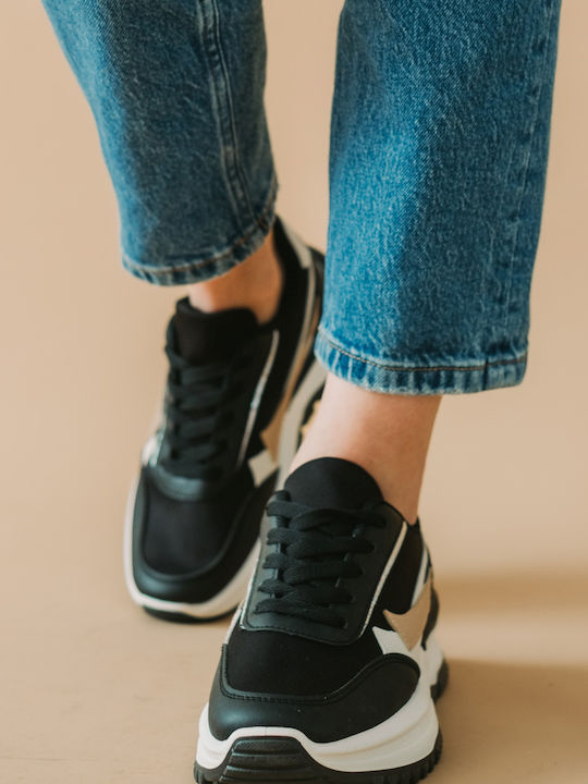 Plato Damen Chunky Sneakers Black / White