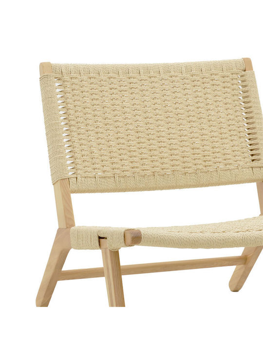 Πολυθρόνα Εξωτερικού Χώρου Rattan Filippo Φυσικό 68x69x74εκ.