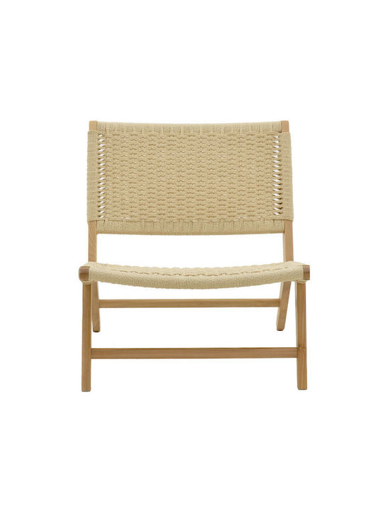 Πολυθρόνα Εξωτερικού Χώρου Rattan Filippo Φυσικό 68x69x74εκ.