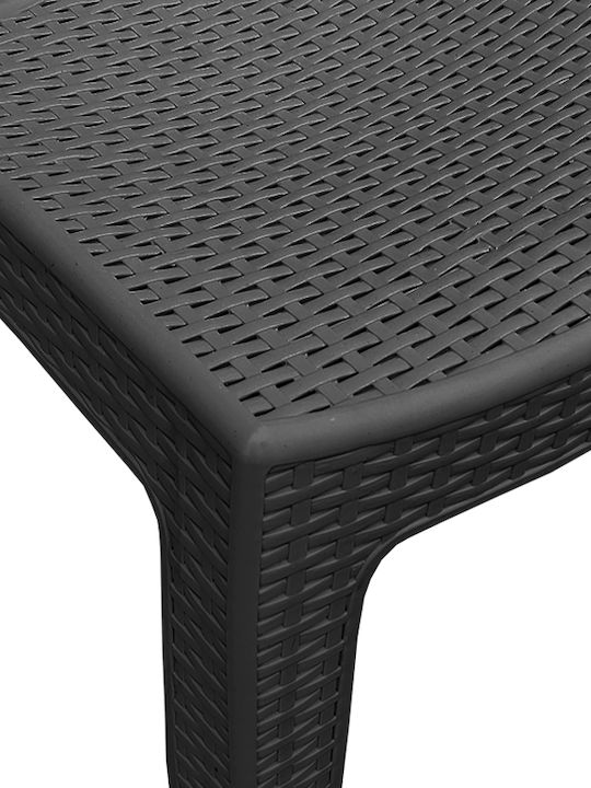 Scaun De Exterior Din Plastic Paris Antracit Paris-Ant 49x53x86 Cm