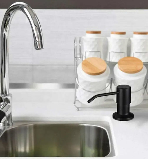 Încorporat Dispenser Bucătărie Plastic Negru 300ml