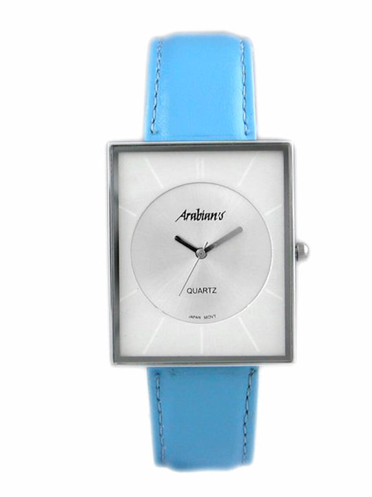 Arabians Ανδρικό Ρολόι 43mm Μπαταρίας με Μπλε Δερμάτινο Λουράκι