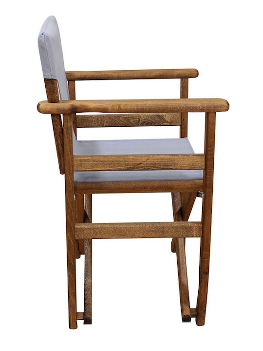 Scaun de regizor Lemn Torino Nuc / Gri 59x51x85cm