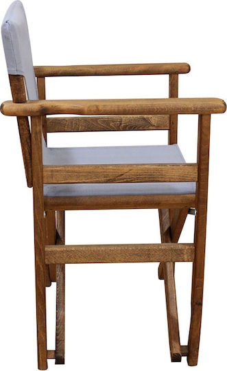 Regiestuhl Hölzernes Torino Walnut / Grey 59x51x85εκ.