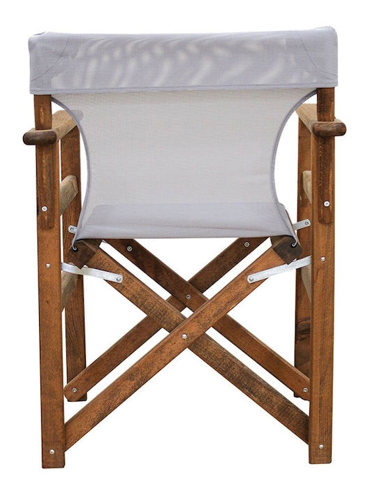 Director's Chair Wooden Torino Walnut / Grey 1pcs 59x51x85cm.